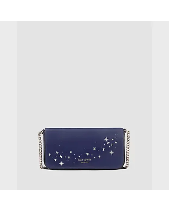 Devin Embellished Flap Chain Wallet