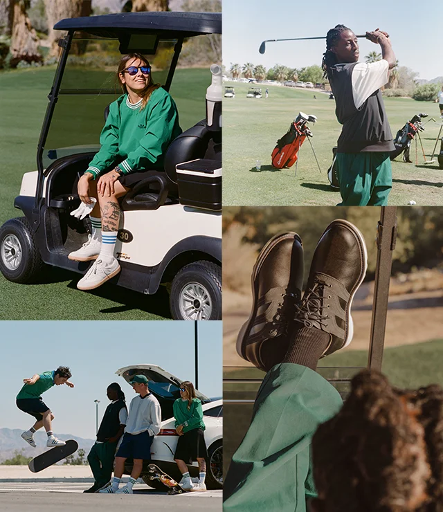 The combination of golf and skateboarding culture.