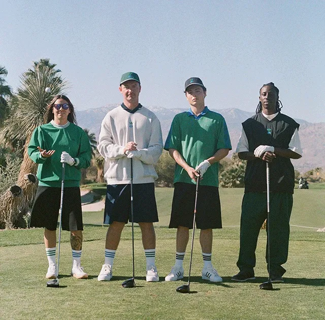 The combination of golf and skateboarding culture.