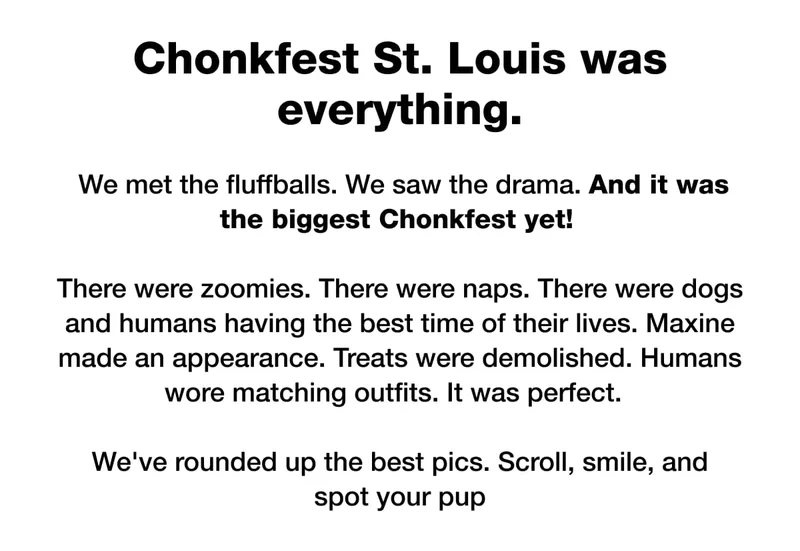 Chonkfest St. Louis was everything.