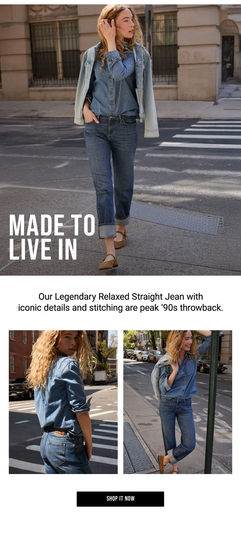 Made To  Live In Our Legendary Relaxed Straight Jean With Iconic Details And Stitching Are Peak '90s Throwback. Shop It Now