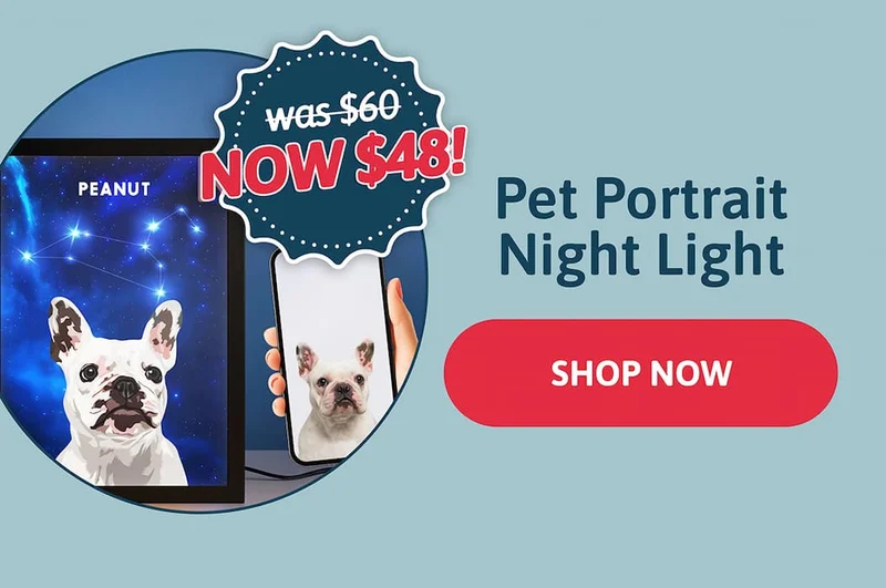 Night Light Pet Portraits. Shop Now for $48