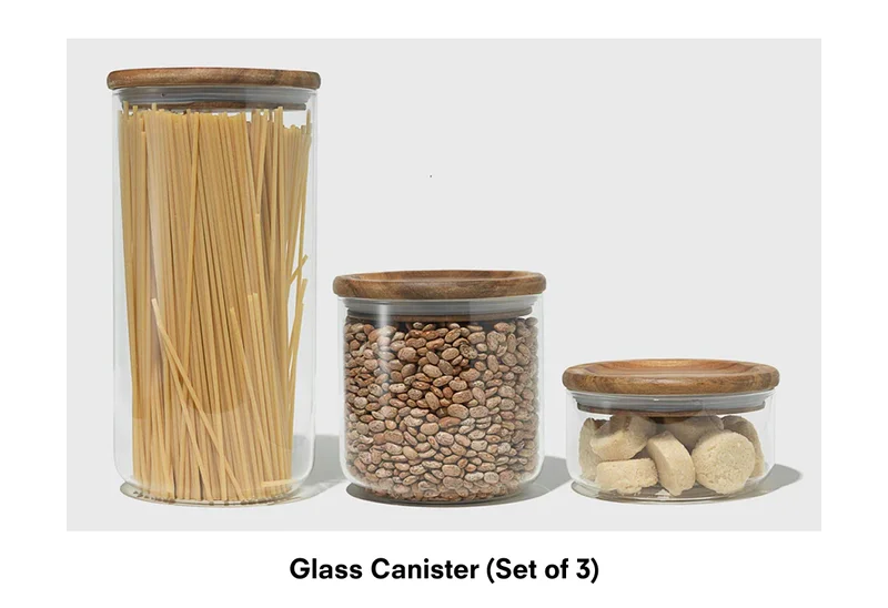 Glass Canister Set of 3