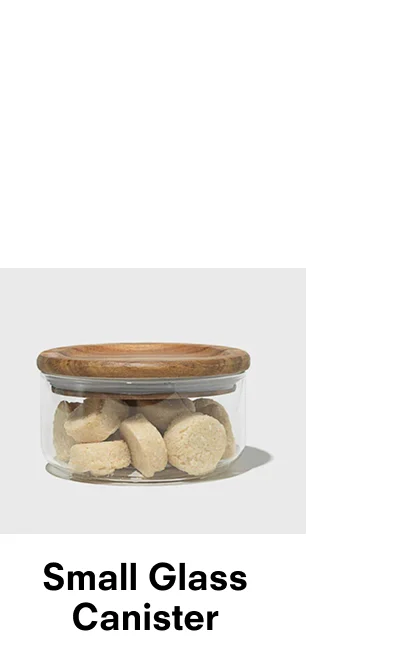 Small glass canister