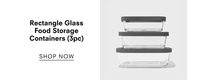 Rectangle Glass Food Storage Containers (3pc)