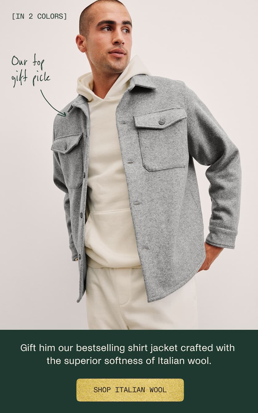 Day to Night Men's Wool Shirt Jacket