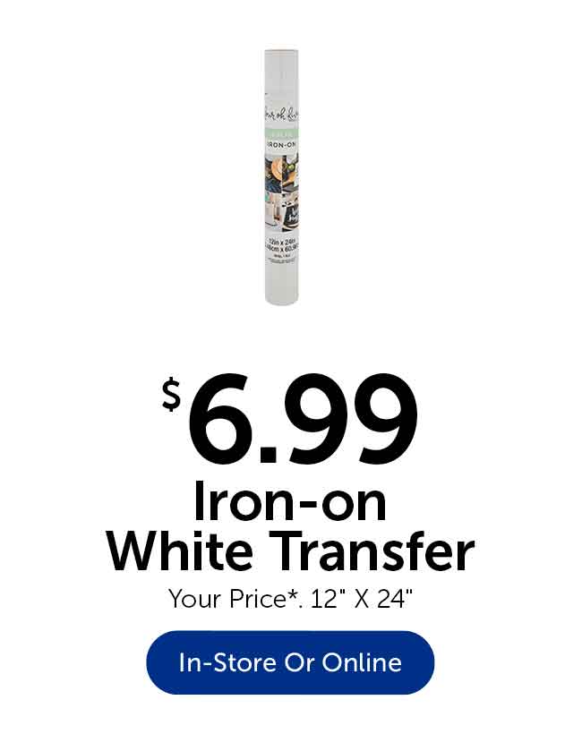 Iron-On White Transfer