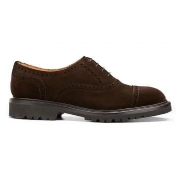 Darcey II GV Oxford Semi Brogue in Bitter Chocolate Suede