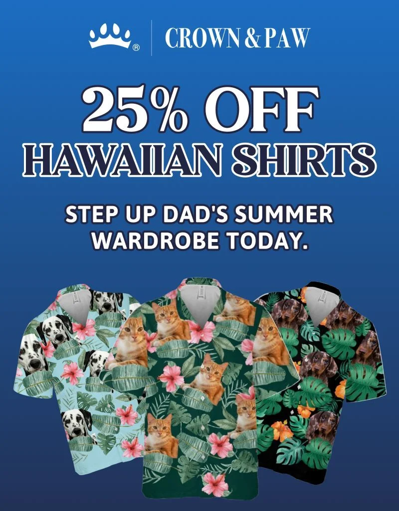 25% OFF Hawaiian Shirts. Step up Dad's summer wardrobe today