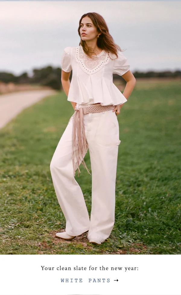 your clean slate for the new year: white pants