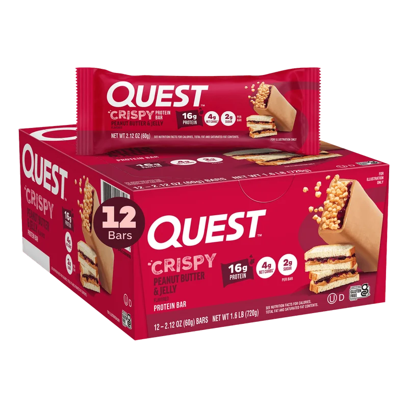 Image of Peanut Butter & Jelly Crispy Hero Protein Bars