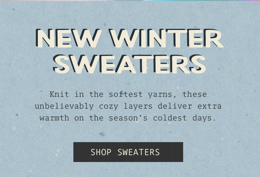 New Winter Sweaters