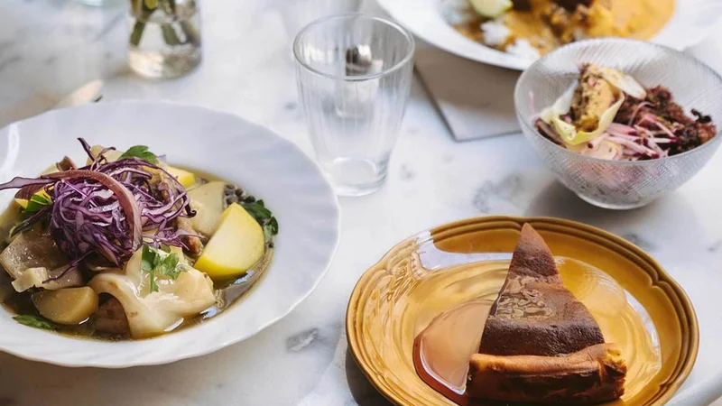 Image description: Farm-to-table lunch at La Cantine Champ Libre.