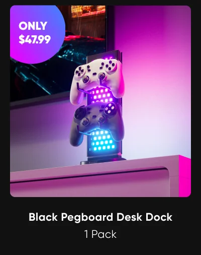Black Pegboard Desk Dock