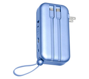 Limitless 10,000mAh Power Bank with AC Plug & Type-C Cable