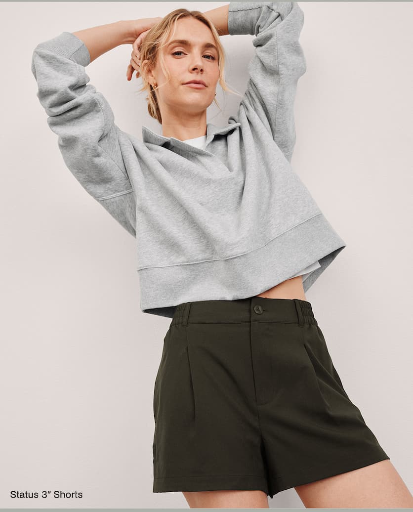 Status Shorts in Olive Ink