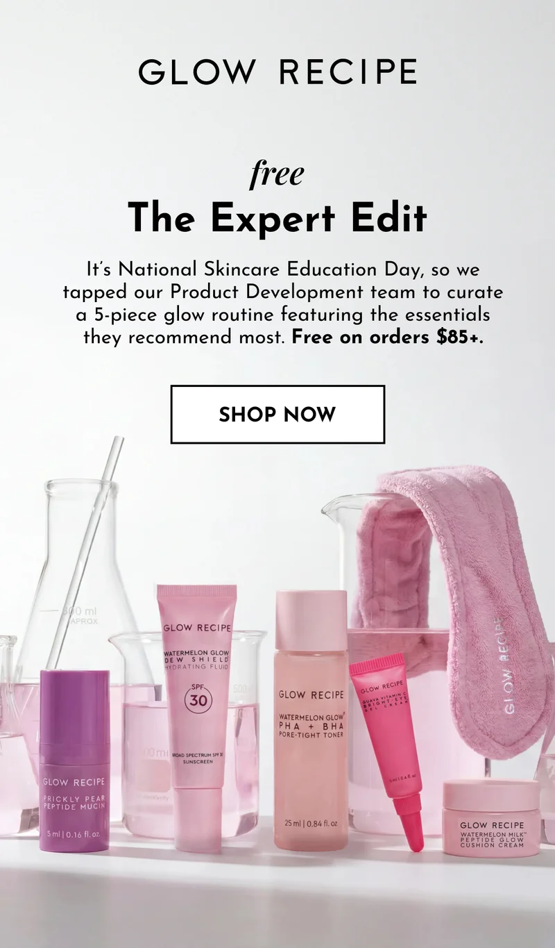 Free 5-piece Expert Skincare Edit with orders $85+