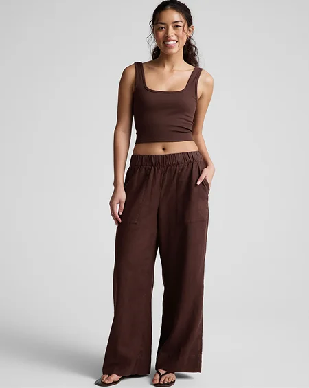 Keep It Cool Seamless Cropped Tank in Iced Mocha