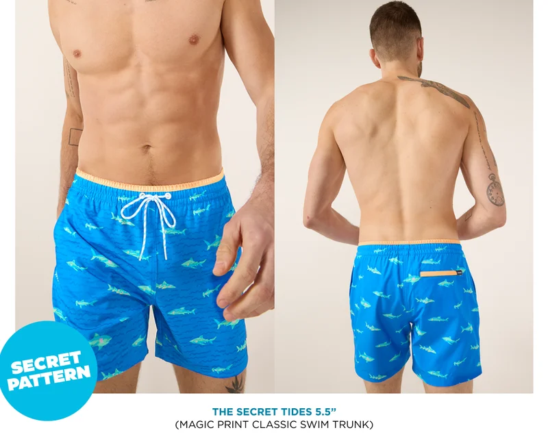 Magic Print Classic Swim Trunk: The Secret Tides 5.5"