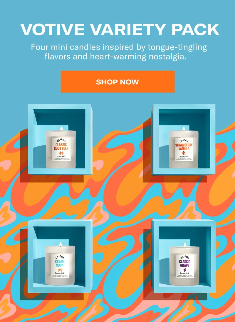 Votive Variety Pack | Four mini candles inspired by tounge-tingling flavors and heart-warming nostalgia. | Shop Now