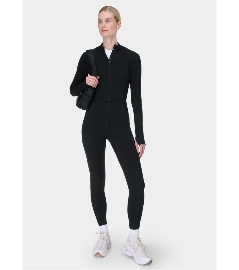 Athlete Crop Seamless Gym Zip Up