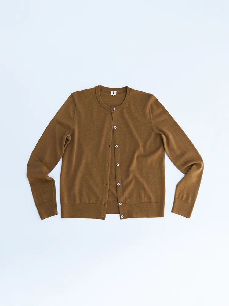 Merino Cardigan Dark Beige