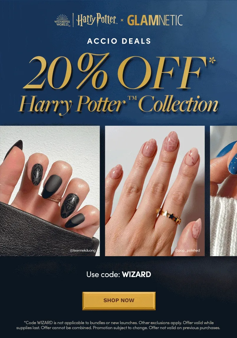 Almost Gone: 20% Off Harry Potter Nails Collection with the code WIZARD