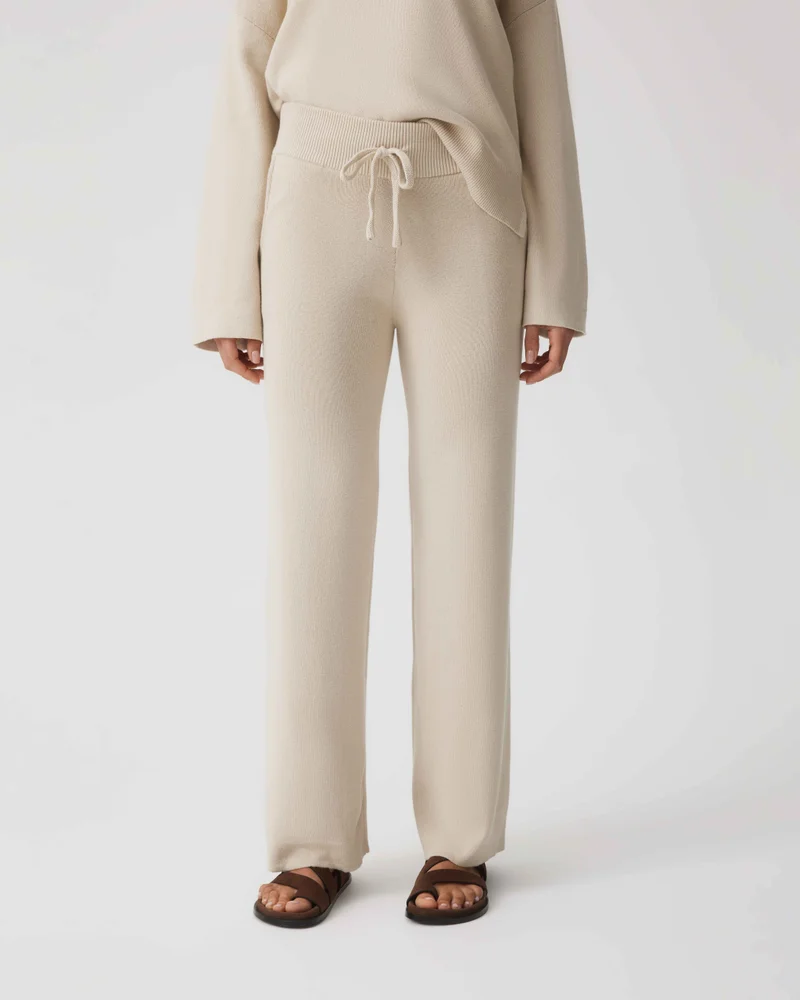Image of Cotton Cashmere Pant - Cloud