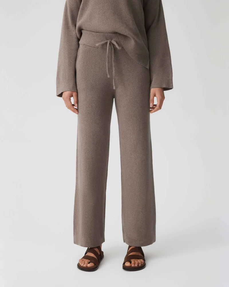 Image of Cotton Cashmere Pant - Mushroom