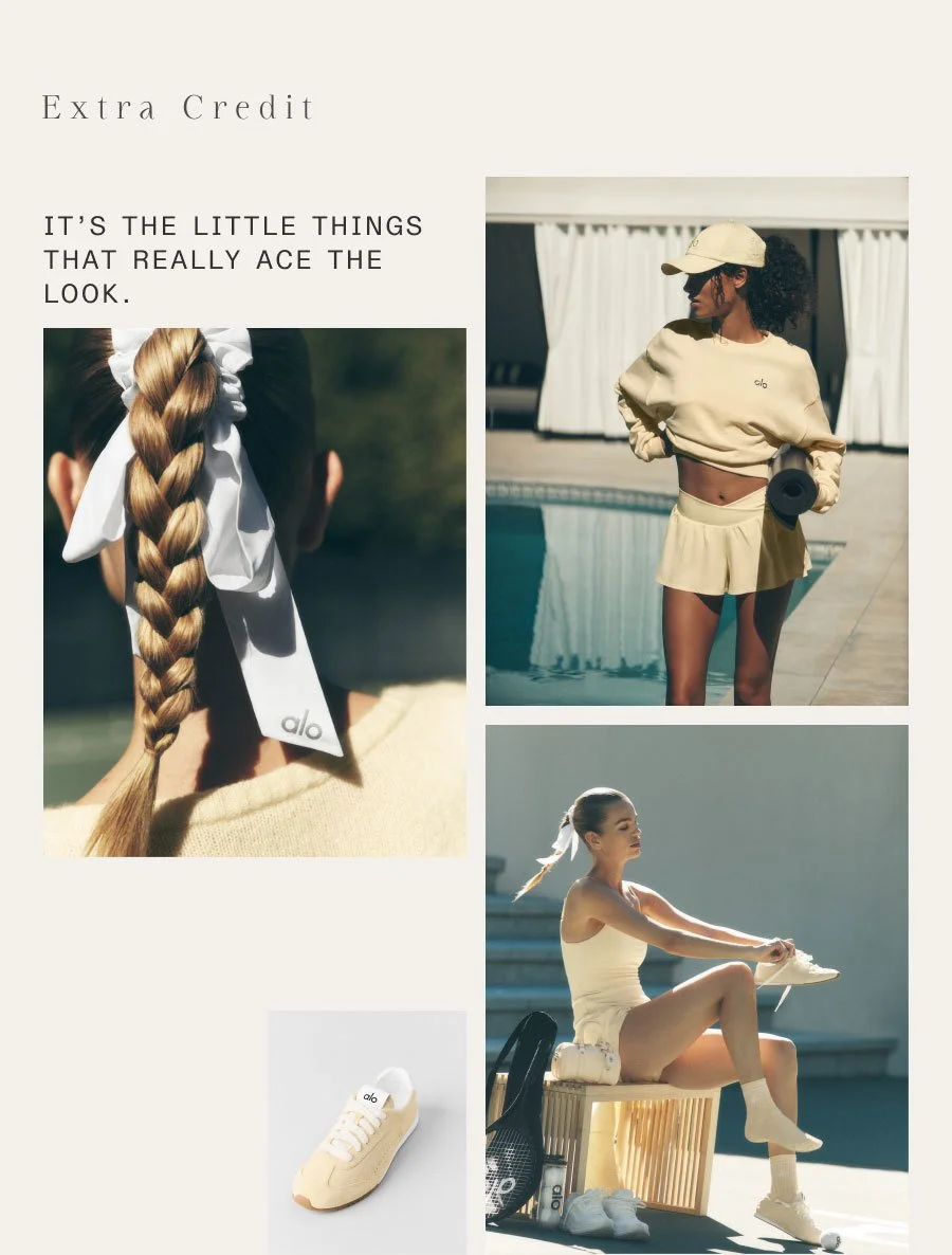 Extra Credit. IT'S THE LITTLE THINGS THAT REALLY ACE THE LOOK.