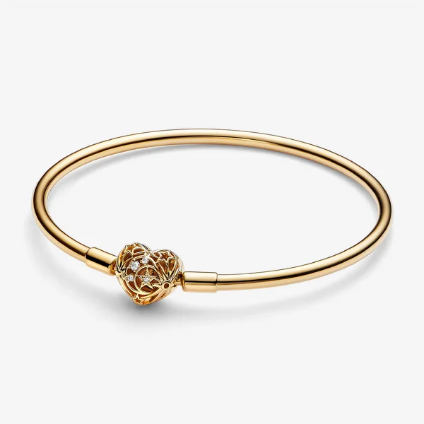FINAL SALE - Celestial Heart Clasp Bangle