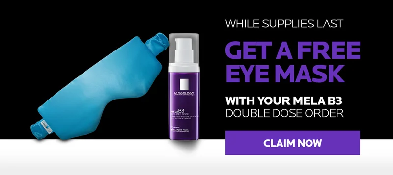 Launch Special! Complimentary Eye Mask with your order of Mela B3 Double Dose