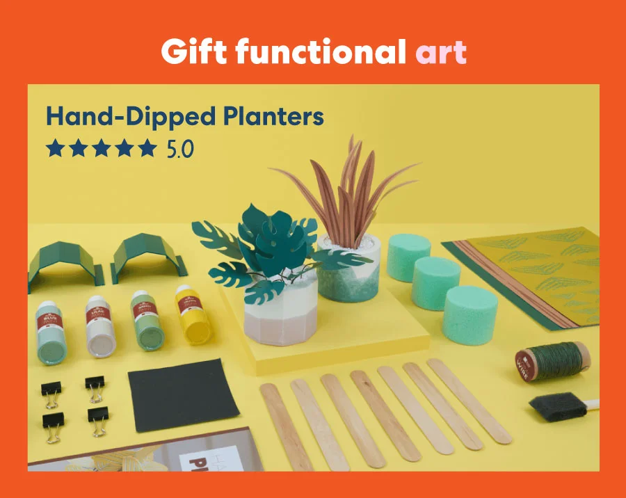 Gift functional art with Hand-Dipped Planters