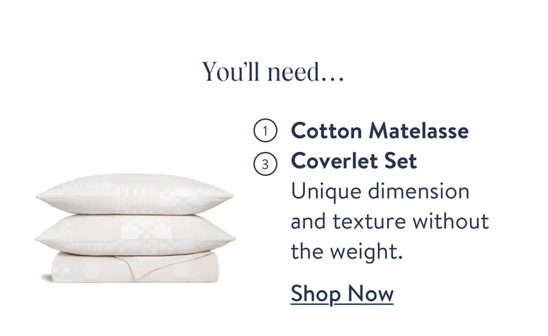 Cotton Matelasse Coverlet Set