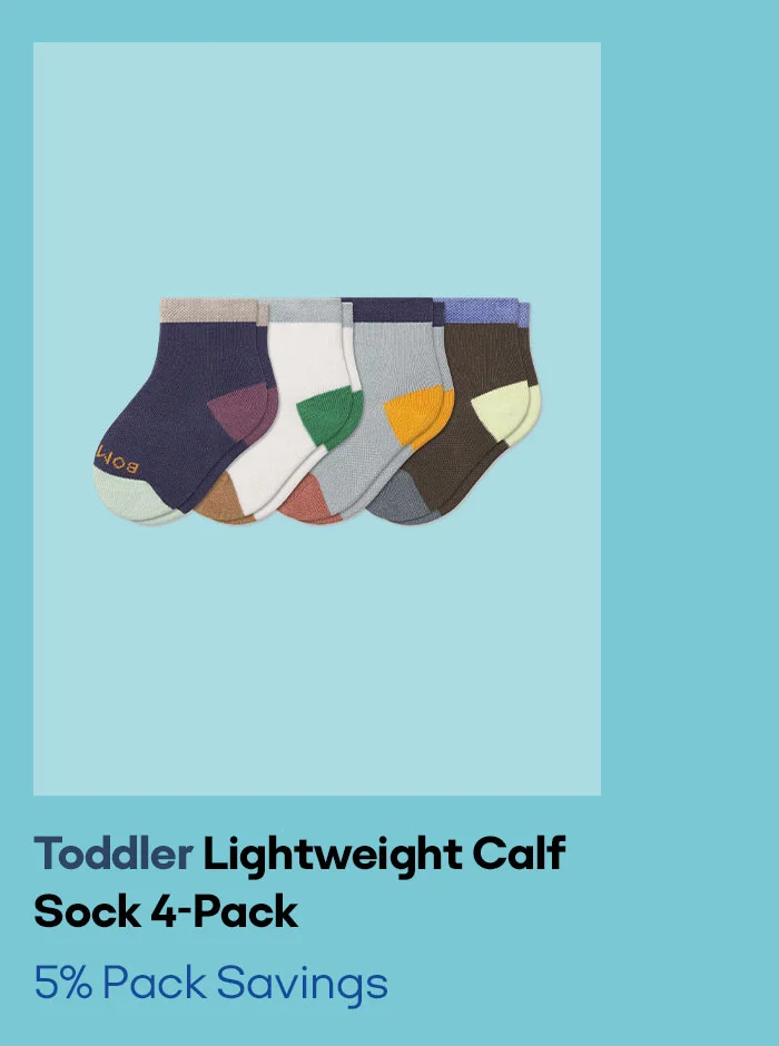 Toddler Lightweight Calf Sock 4-Pack 5% Pack Savings