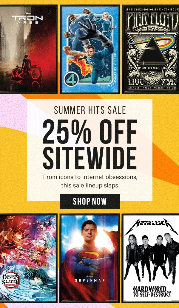 Summer Hits Sale - 25% Off Sitewide: From icons to internet obsessions, this sale lineup slaps.