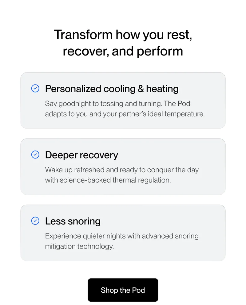 Transform how you rest, recover, and perform