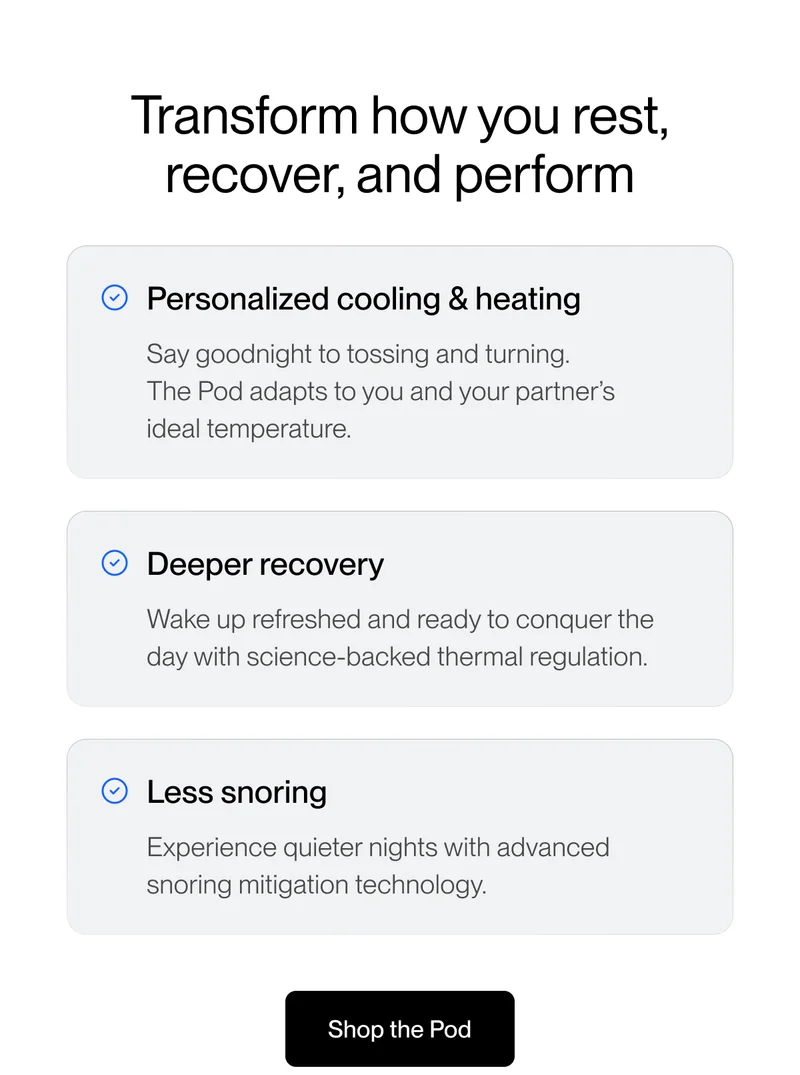 Transform how you rest, recover, and perform