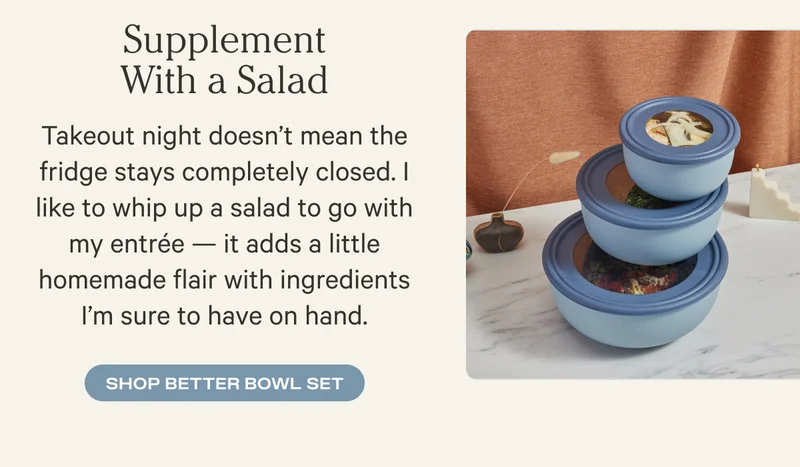 Supplement With a Salad - Shop Better Bowl Set