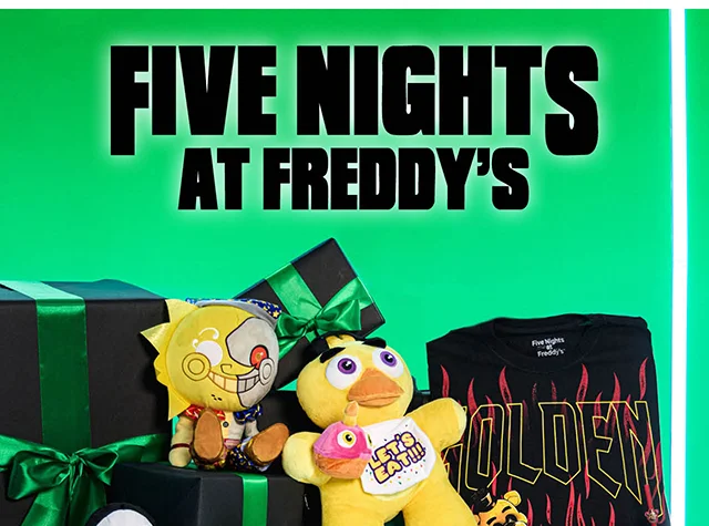 HT and Five Nights At Freddy's. Shop Now