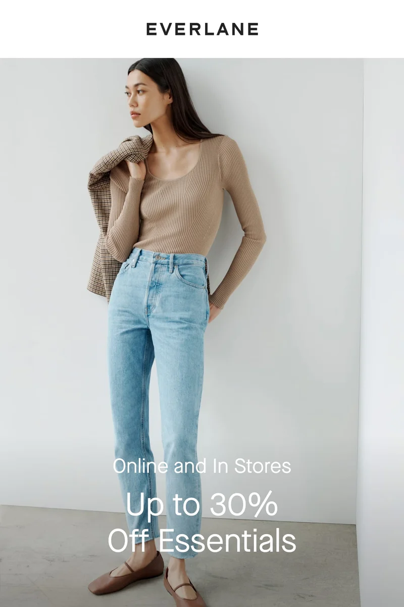 [EVERLANE][IMAGE]Online and In Stores Up to 30% Off Essentials