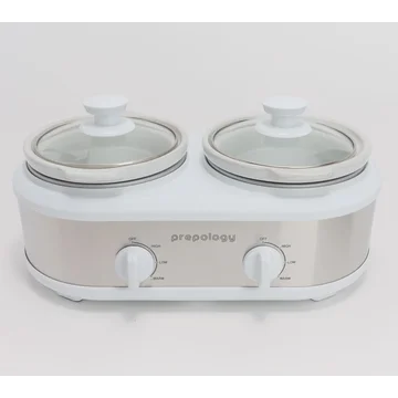 Prepology Classic 1.25 Quart Double Slow Cooker
