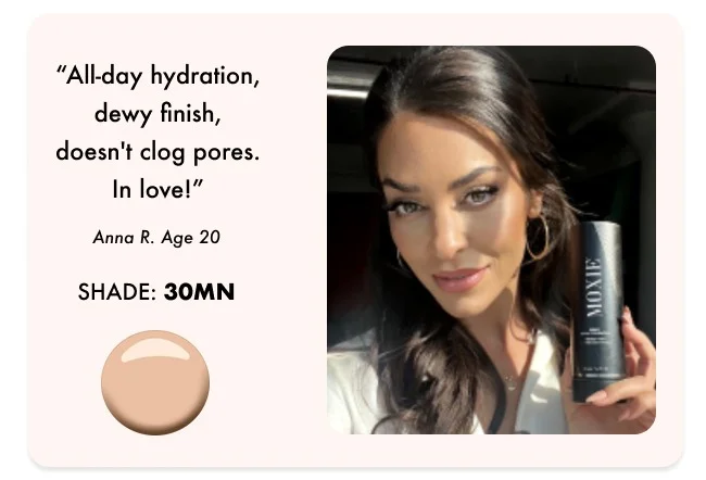 "All-day hydration, dewy finish, doesn't clog pores. In love!"