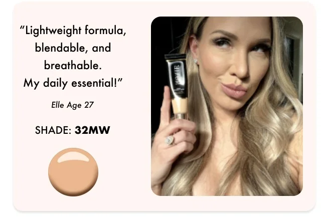"Lightweight formula, blendable, and breathable. My daily essenntial!"