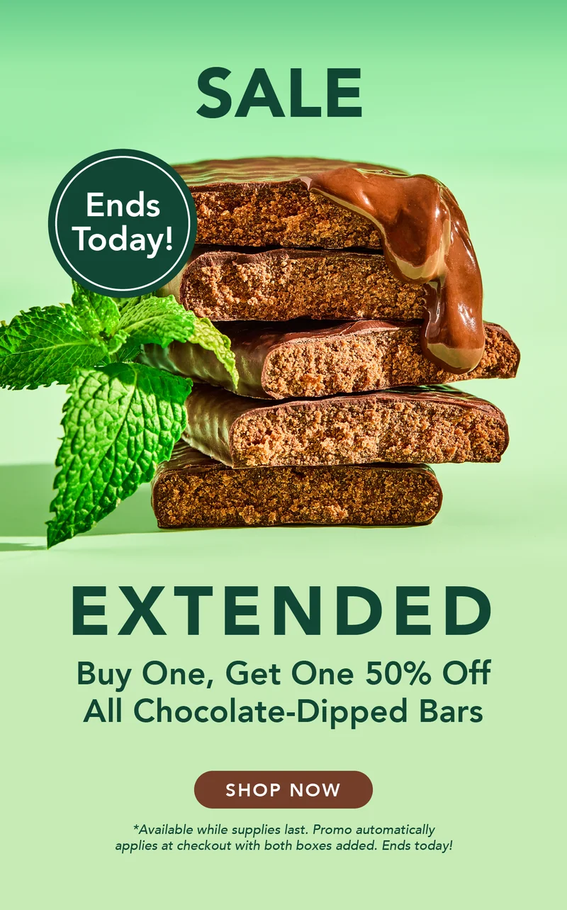 Buy One, Get One 50% Off All Chocolate-Dipped Bars