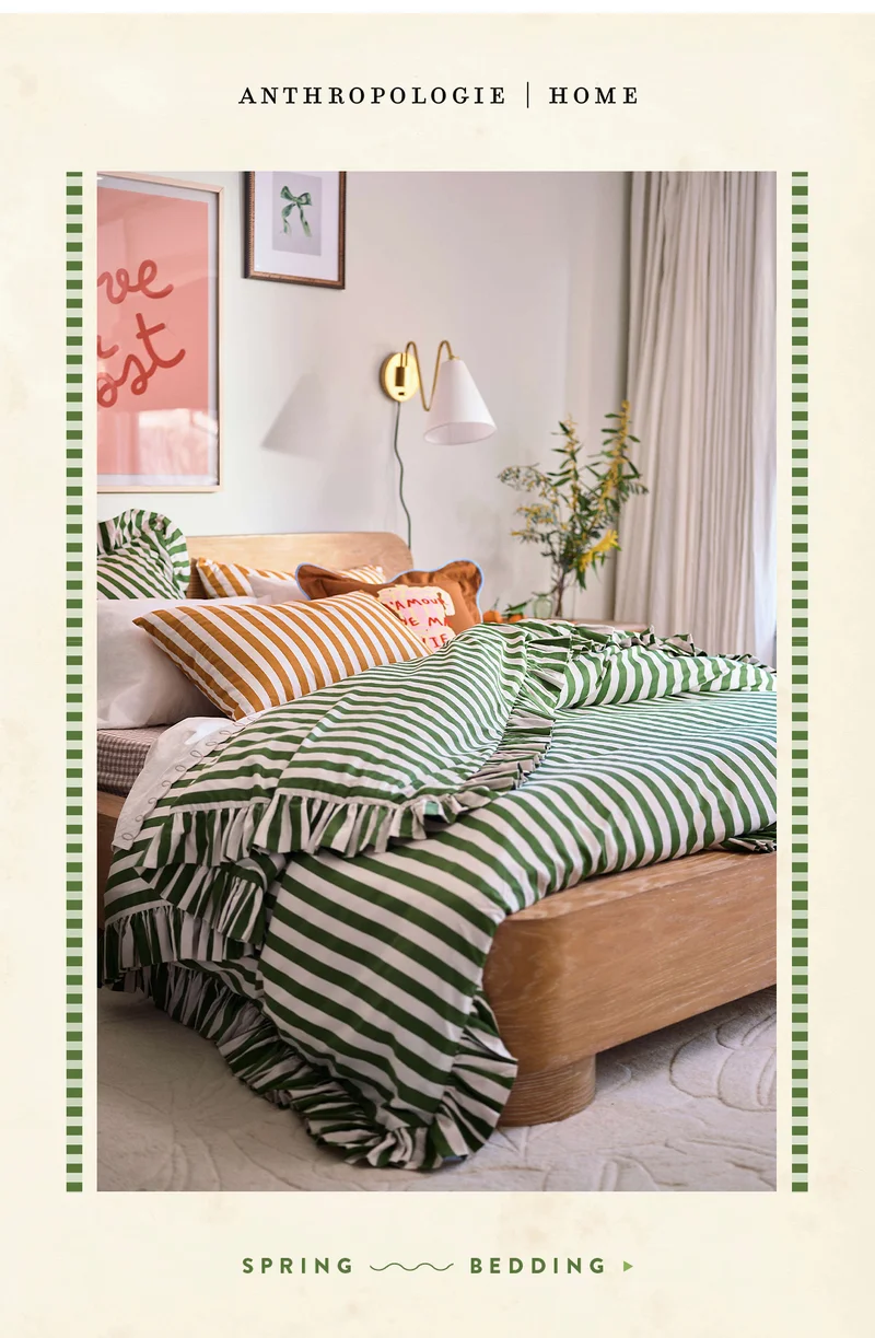 anthropologie home, spring bedding
