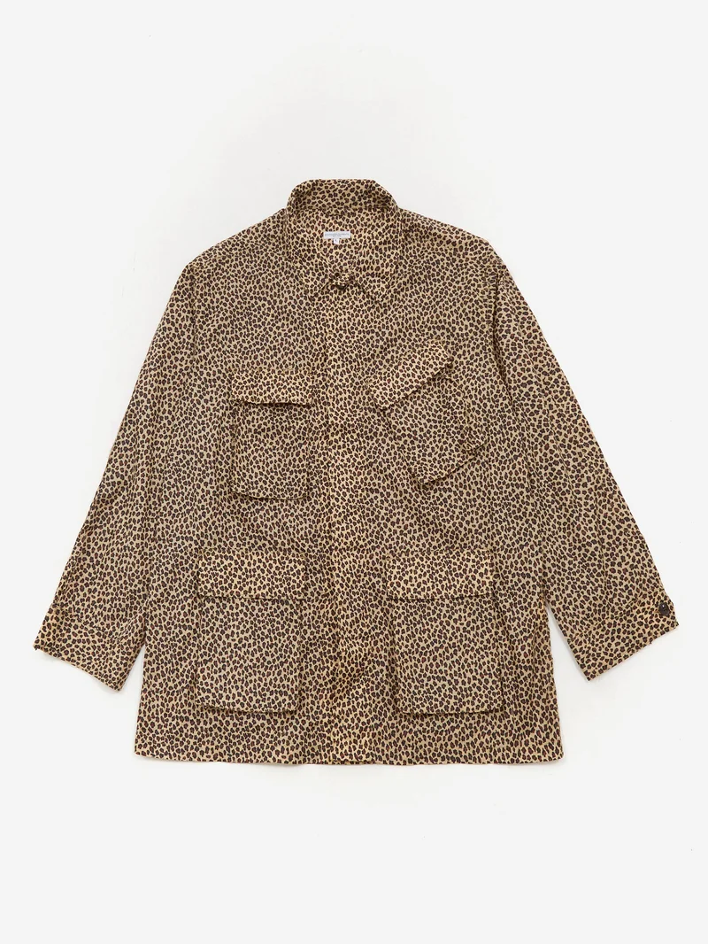 Image of Engineered Garments BDU Jacket - Khaki Leopard Print