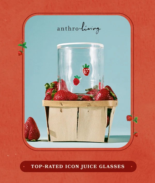 Strawberry icon glass