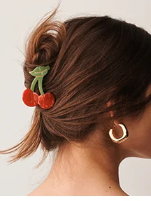 Cherry hair clip