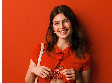 Red top and strawberry skirt